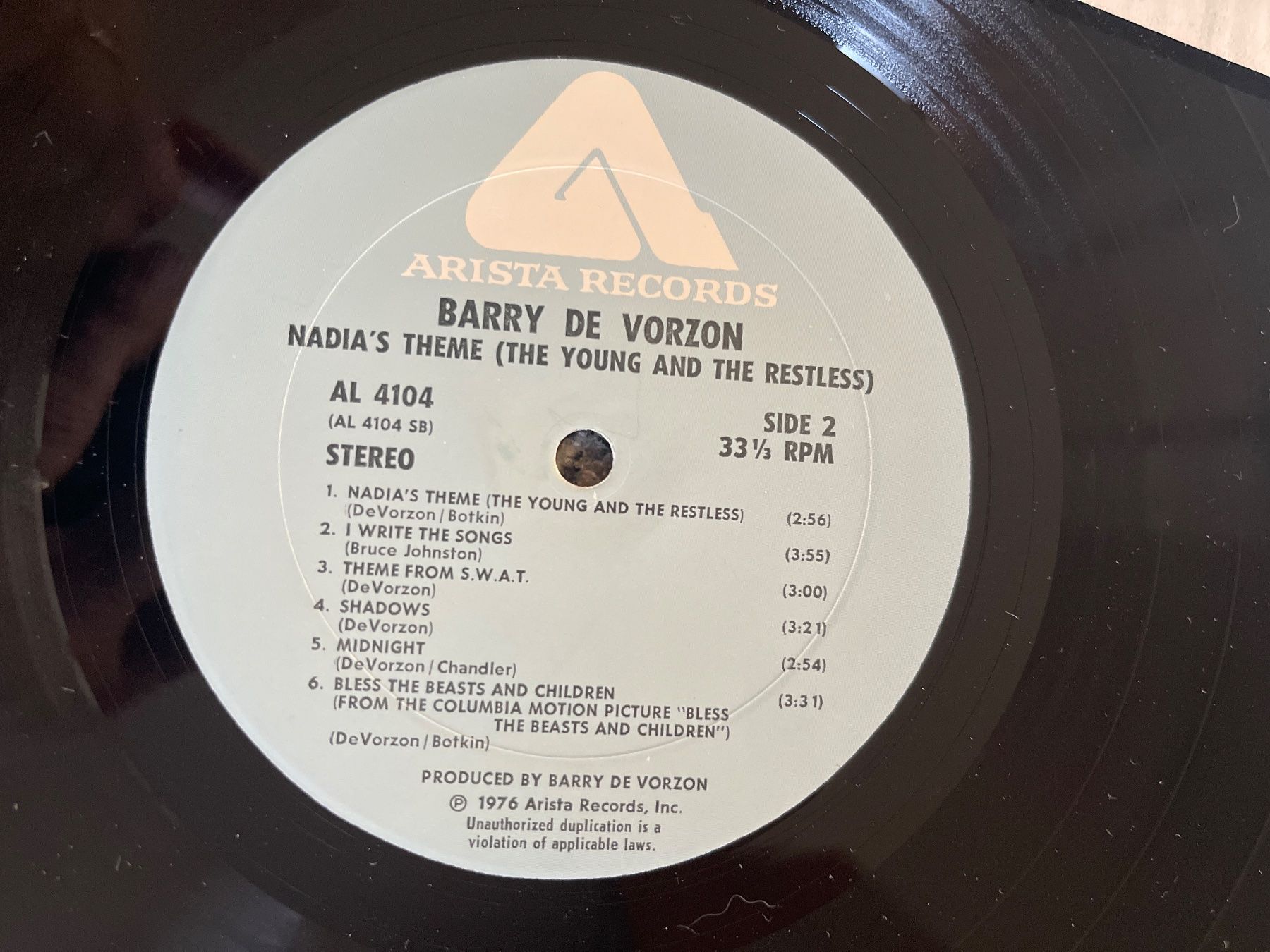 Schallplatten: A100/Barry DeVorzon - Nadia's Theme – Gebraucht aus Frutigen von Philippe_jsp 2