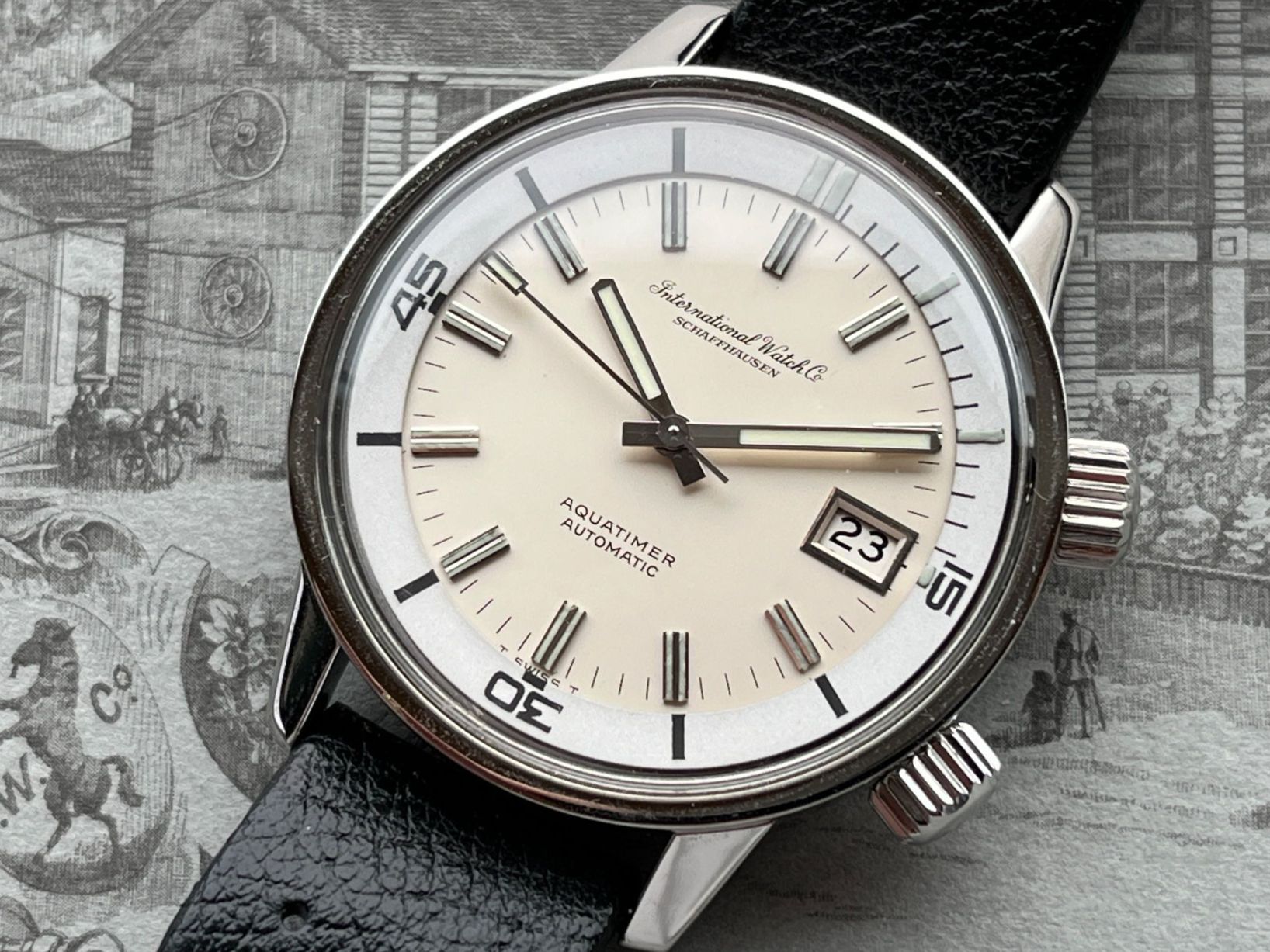 IWC Montres: IWC DIVER AQUATIMER AUTOMATIC 1812  WIHTE DIAL – D'occasion à Beinwil am See par watchfever 2