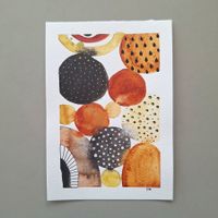 Aquarell Original Abstrakt - 14.5 x 20.5cm