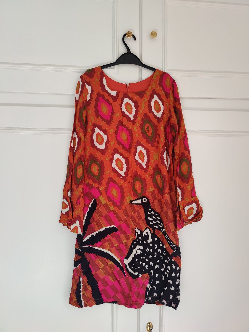 Vestiti: Seventies Patterned Long Sleeve Mini Dress – Usato da La Tour-de-Peilz venduto da dAutrefois 8