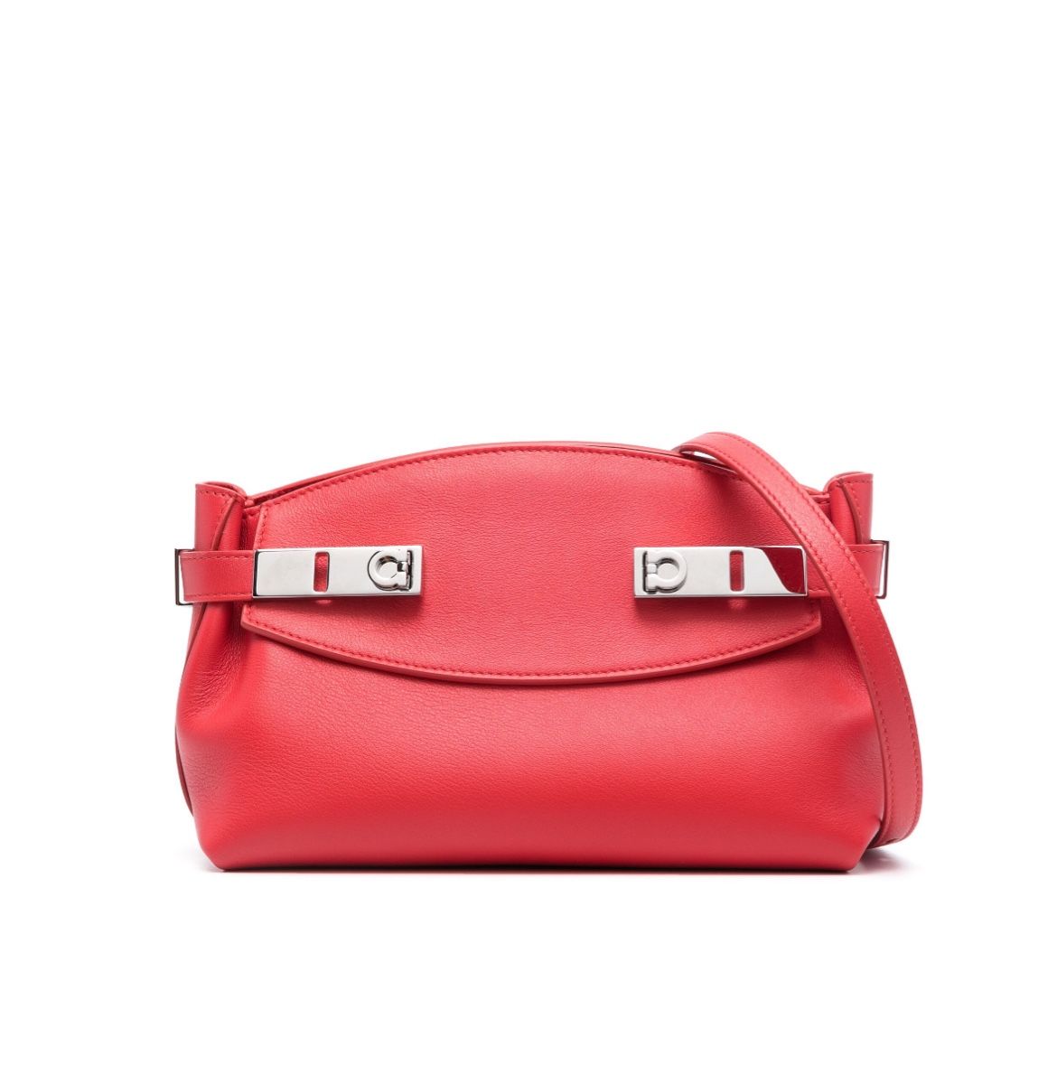 Salvatore Ferragamo Borse da donna: FERRAGAMO Hug small  textured-leather shoulder/clutch bag – Nuovo e nell'imballaggio originale da Frauenfeld venduto da Vanityroom 7