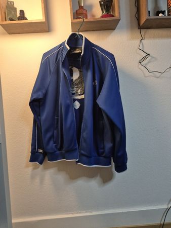 Badmon Trainingsjacke blau mit Panther Motiv Grösse M Neu