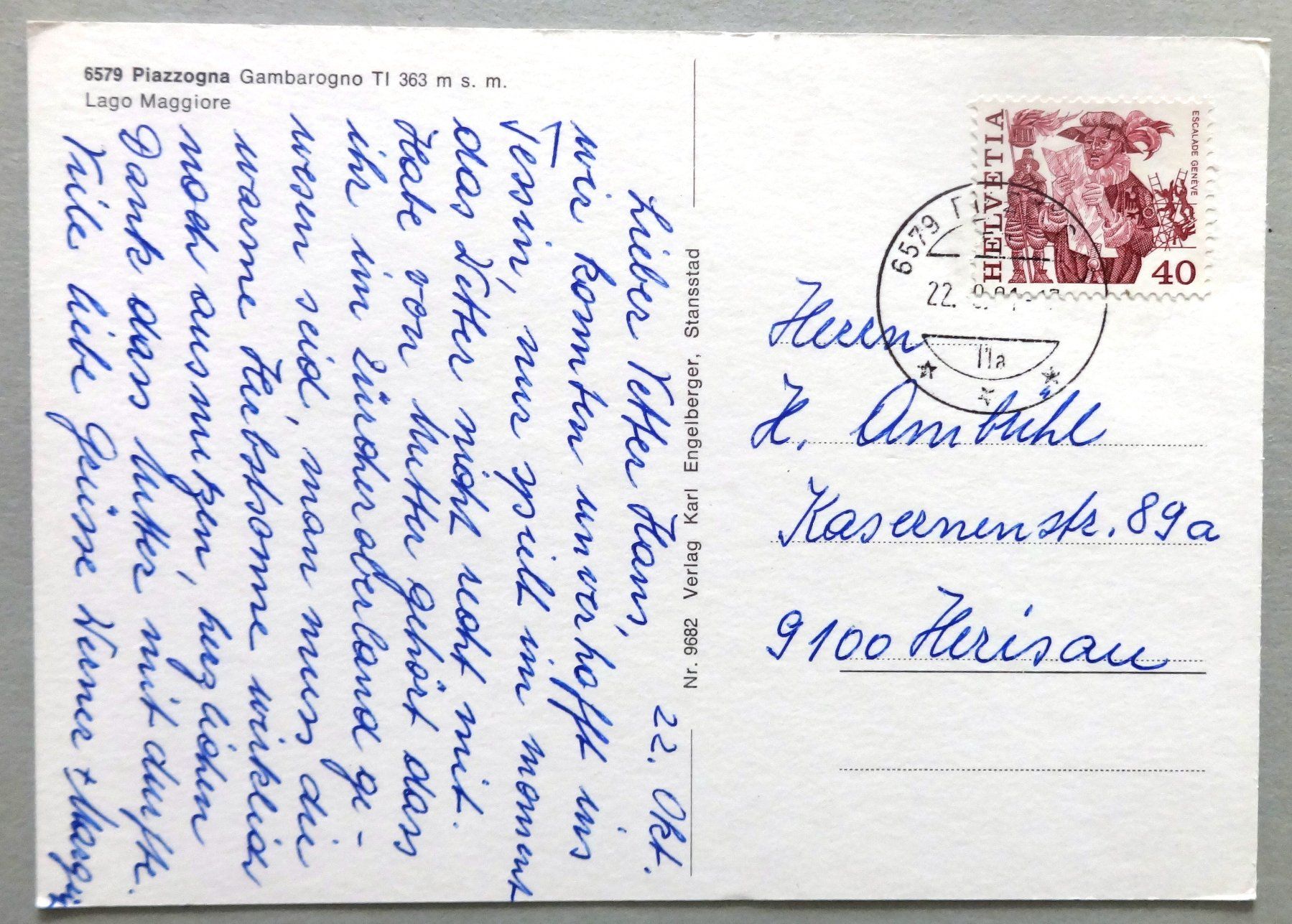 Cartoline postali: Piazzogna Gambarogno, Lago Maggiore – Usato da Fétigny venduto da Billy2miny 1