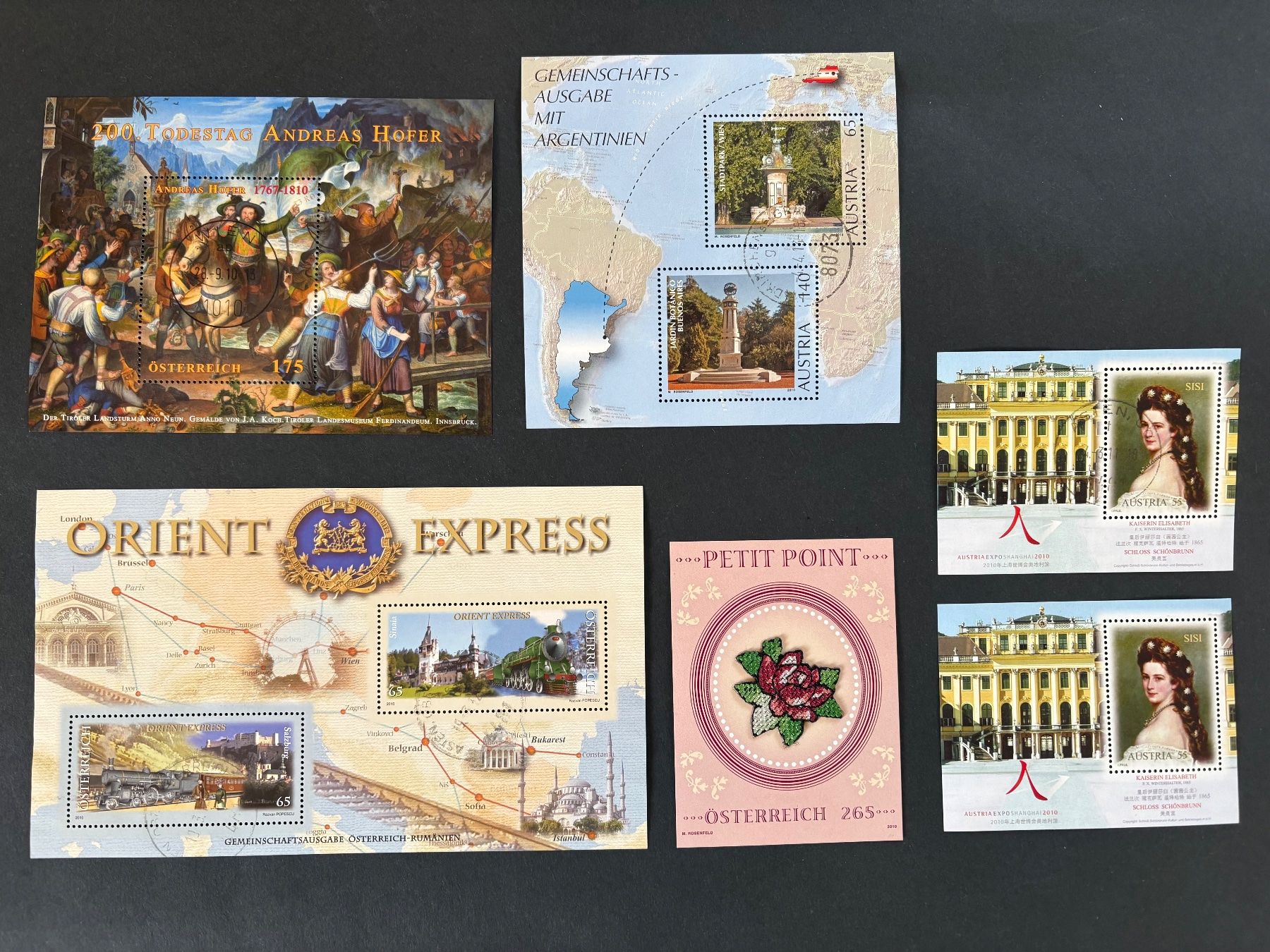 Alle Briefmarken: Briefmarkenblöcke Österreich 2010 – Gebraucht aus Steinmaur von Nicorutishauser