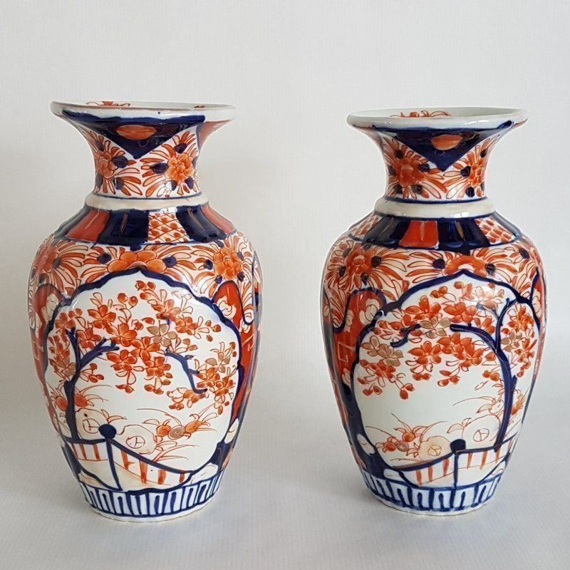 Vasi & Recipienti: Paar antike Imari Vasen um 1890 – Usato da Kaltbrunn venduto da Lexus3