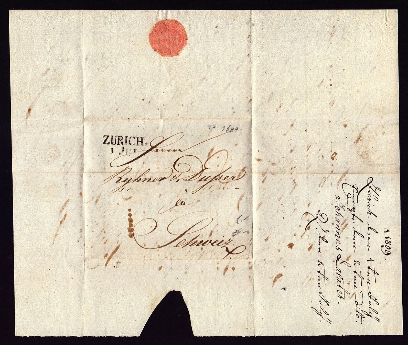 Tutti i francobolli: Zürich, 1809 – Usato da Flamatt venduto da samowarow 5