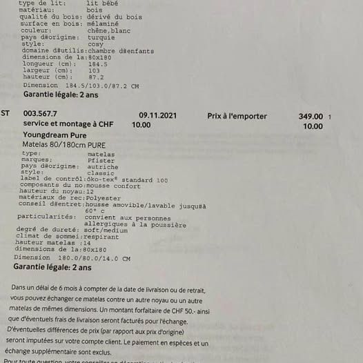 Pfister Betten: Berceau bébé/Lit bébé – Gebraucht aus Genève von Ines93 2