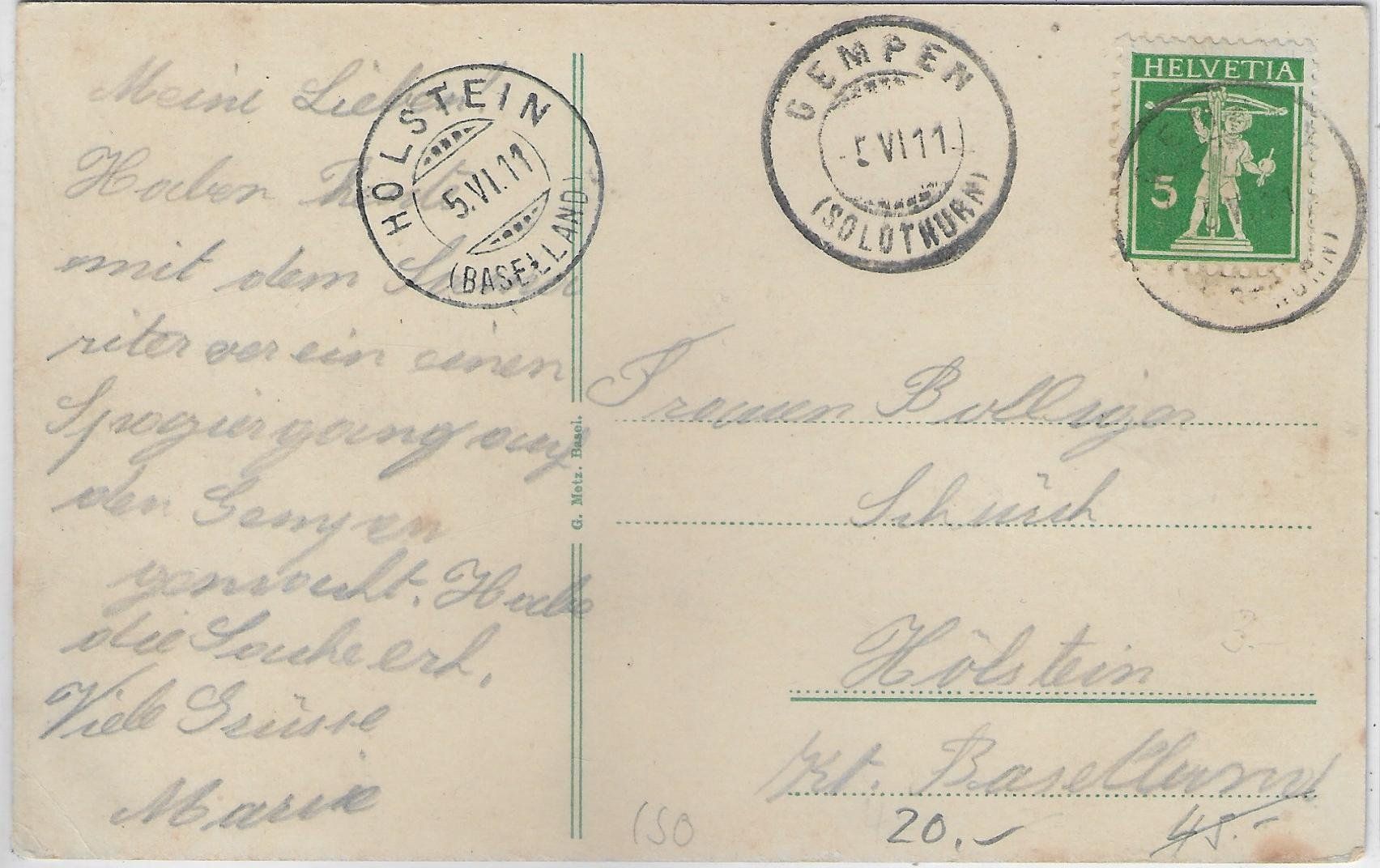 Cartoline postali: Restaurant Gempenfluh - Litho – Usato da Ettingen venduto da Kartenplanet 1