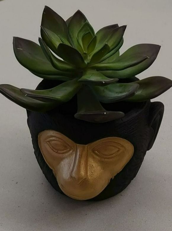 Blumentöpfe: Topf Monkey Schwarz / Gold – Neu und originalverpackt aus Schaffhausen von AtelierPudesco 1
