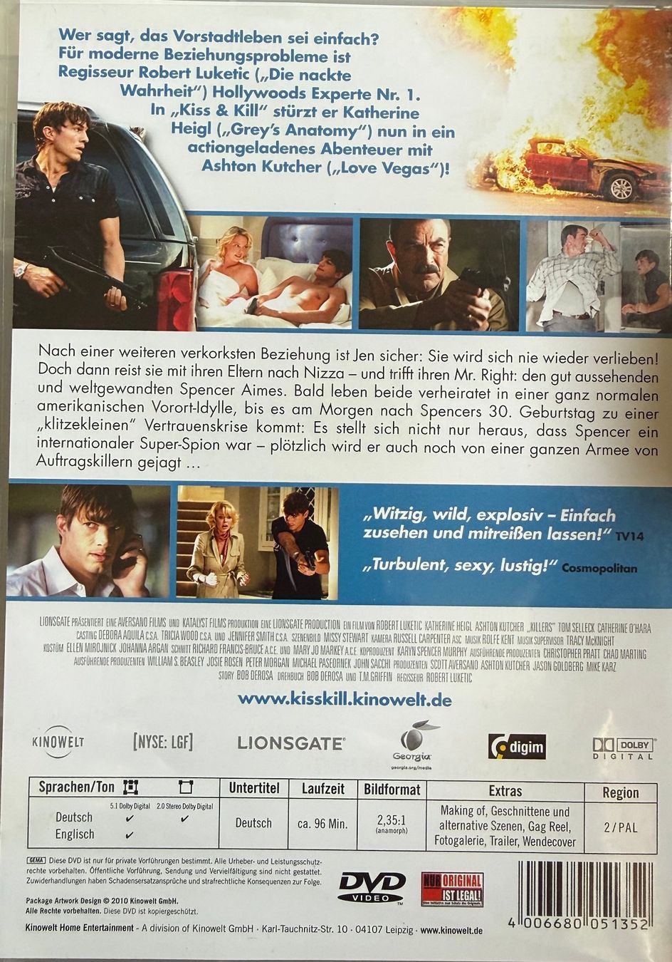 Tutti i DVDs: DVD - Kiss & Kill / Ashton Kutcher – Usato da Zäziwil venduto da kreative-ideen 1