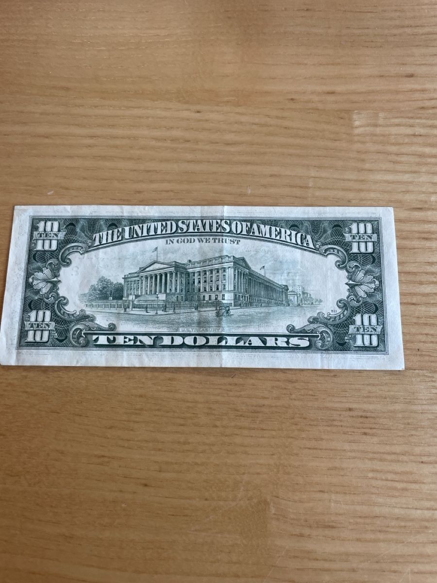 Banknoten: 10 Dollar Note US Federal Reserve Note  – Gebraucht aus Wattwil von Weinachtsmann 1