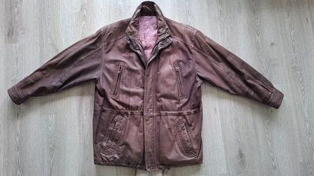 Braune Lederjacke Gr. 50, Vintage