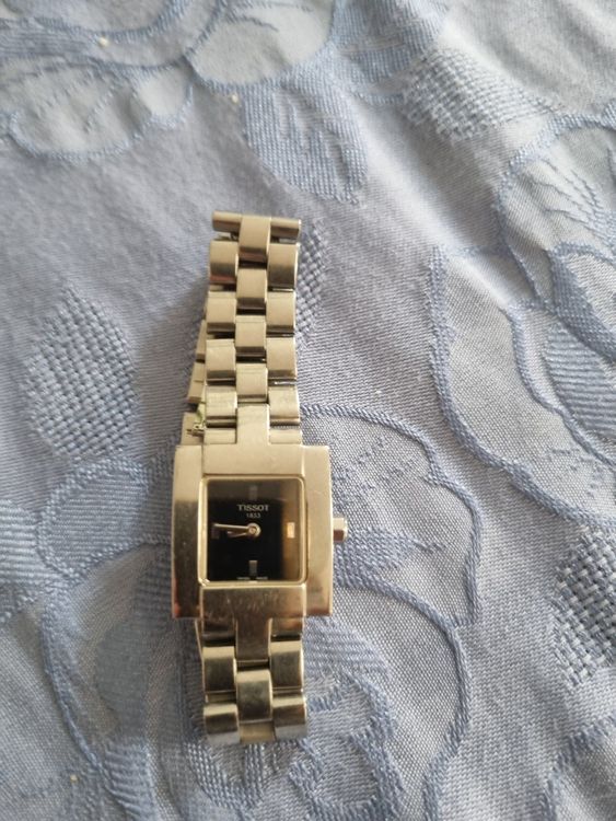 Montre Femme Vintage Morita - Cadran Dénime Bleu, Boîtier Doré, Pile Neuve, Occasion