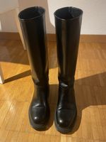 Hohe Lederstiefel / Reiterstiefel von Zara – Gr. 39
