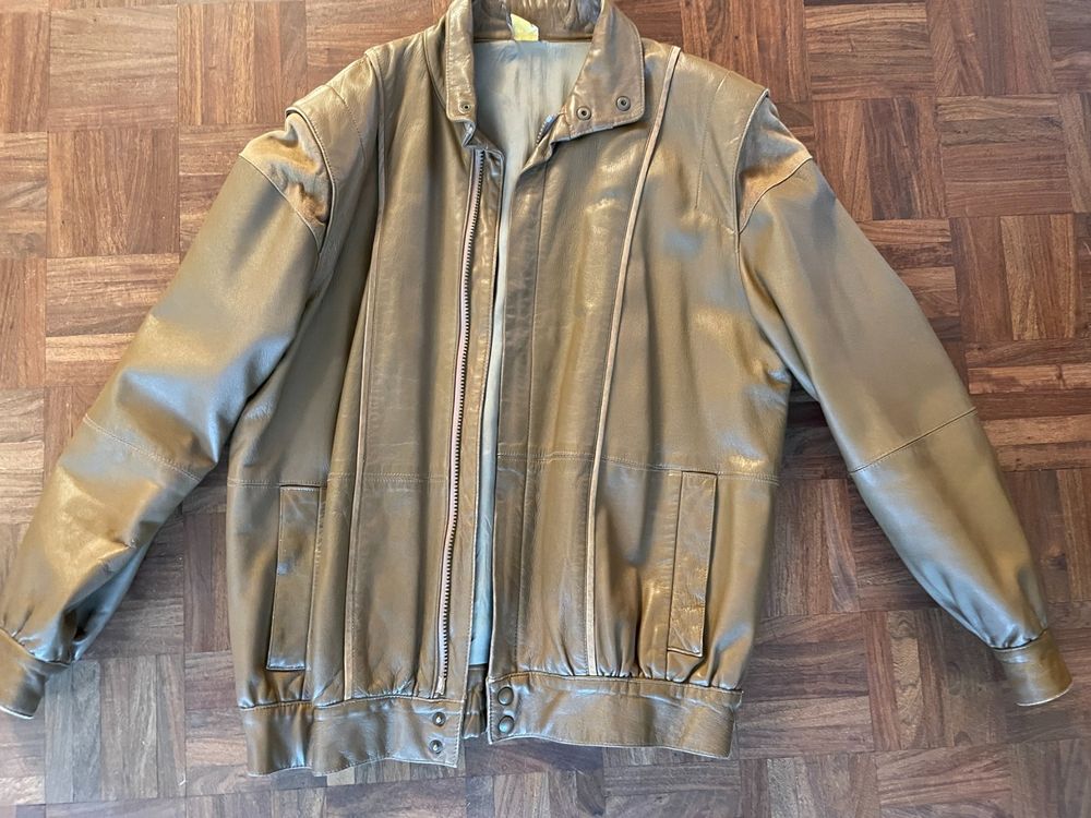 80er Style Lederjacke Im Brando Look - Echtleder Biker Jacke Mit Innenfutter