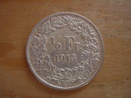 (C1) 1/2 Franken 1913 UNZ-