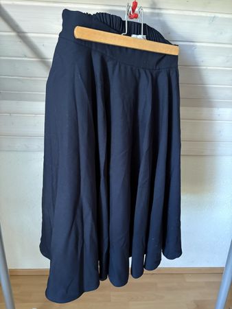 BLAUER MIDIROCK AUS WOLLE
