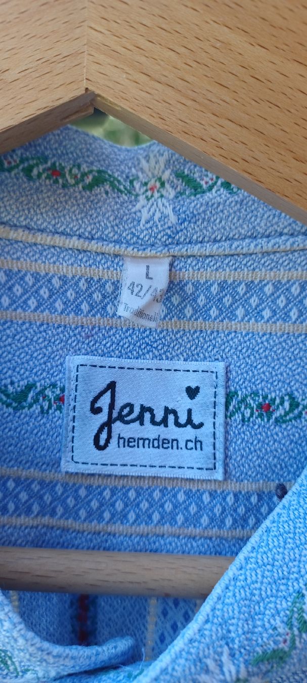 Camicie: Jenni Hemd kurzarm L blau Edelweiss  – Usato da Bern venduto da Iidaleena 1