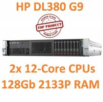 HP DL380 Gen9 G9 2x E5-2680v3 à 12 Core / 128GB RAM / SSD