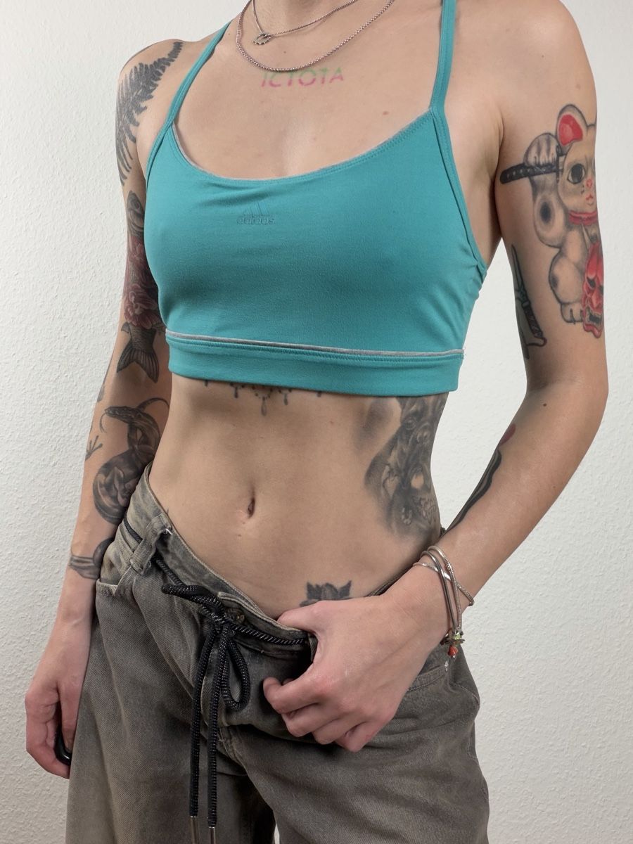 Adidas Top: Sport top Adidas turquoise size  S – Usato da Knonau venduto da Grapesvintage 2