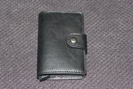schwarz RFID Block Leder Karten etui