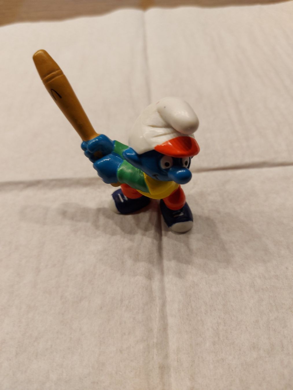 Mc Donald's Statuette: Mc Donald's Schlumpf Baseball Schläger – Nuovo (secondo la descrizione) da Rothrist venduto da Stranglehold