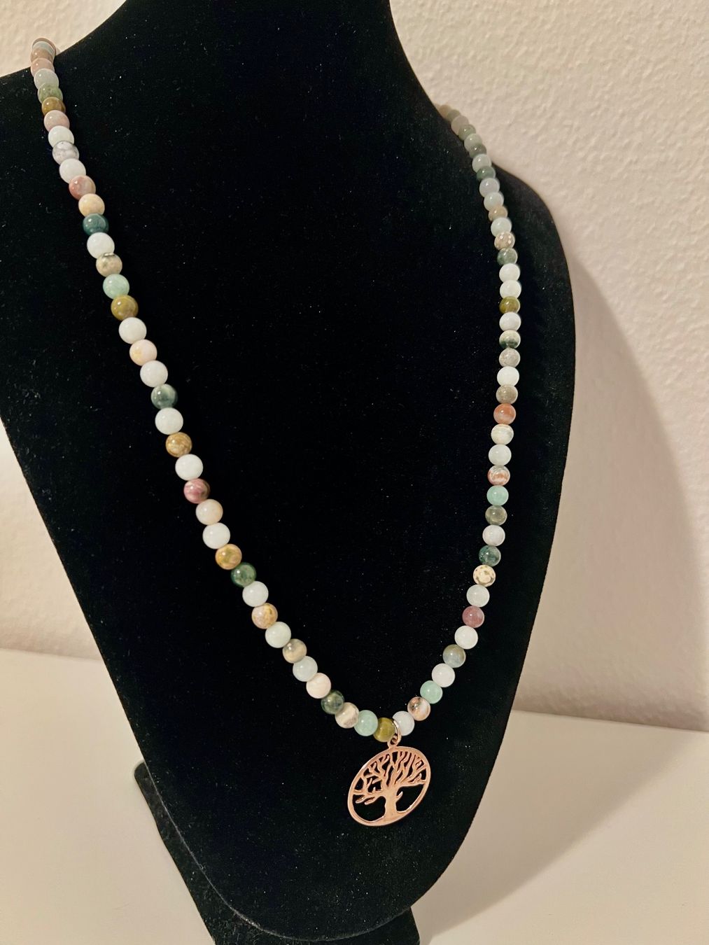 Catenine: Moss Agate Necklace Rose Gold Plated Silver – Nuovo e nell'imballaggio originale da Rüschlikon venduto da topswissvintage 5