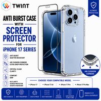 Anti Burst Hülle+Panzerglas für iPhone 17/17 Pro/Pro Max/Air