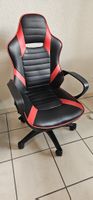 Gaming Stuhl schwarz rot Kunstleder guter Zustand