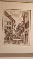 Günter Lange: Zeichnung Kluggasse Rapperswil (1990)
