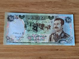 Irak 25 dinars banknote circulated,delivery end of Oct