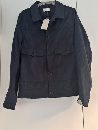 DStrezzed Trucker Jacket Chalkstripe Navy Grösse L neu