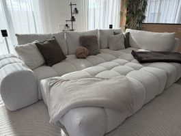 Ecksofa mit Hocker