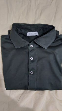 Neues Poloshirt Gran Sasso 100% Fein Baumwolle Gr 50 M Grün