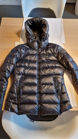 Blauer Daunenjacke XS Schwarz