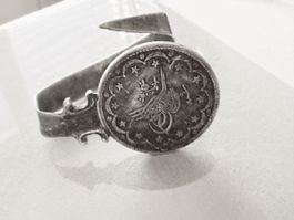Bracelet en argent 800 avec unepièce ottomane d’argent