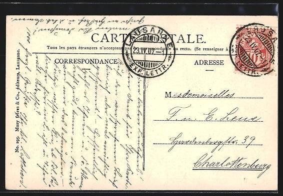 Cartoline postali: AK Chillon, Chateau de Chillon, 1907 – Usato da Berlin venduto da bartko-reher 1