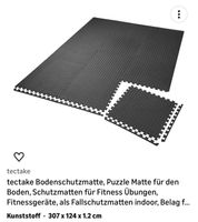 tectake Bodenschutzmatte Puzzle Matte 307x124x1.2cm Kunst...