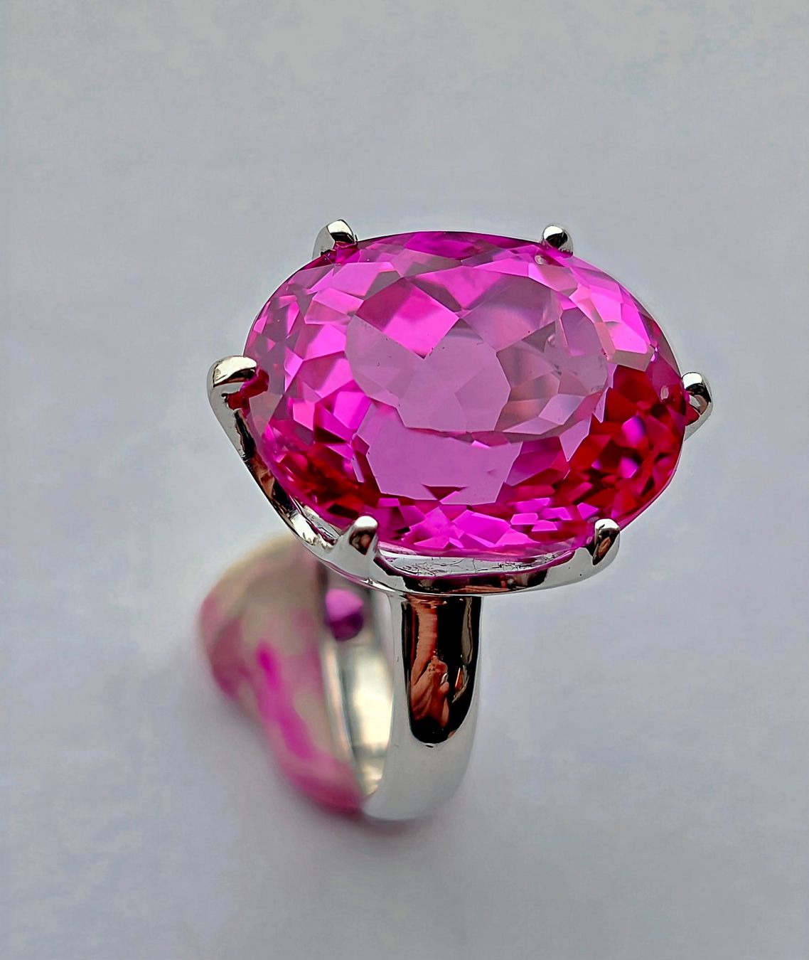 Anelli: Fingerring Solitaire rosa Topas – Nuovo (secondo la descrizione) da Zürich venduto da Benedikt21