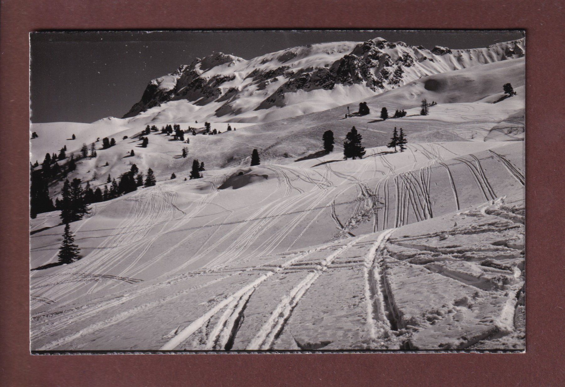 Cartoline postali: PARSENN-KÜBLIS - Abfahrt - 1952 – Usato da Pully venduto da nicecards