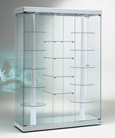 Glasvitrine, ESG Glas, Silber, LED (B.143cmxT.52cmxH.200cm)