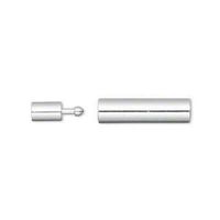 Steckverschluss  versilbert    18x5mm