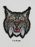 LUCHS - Aufnäher - Aufbügler - Stickerei - 7x6cm