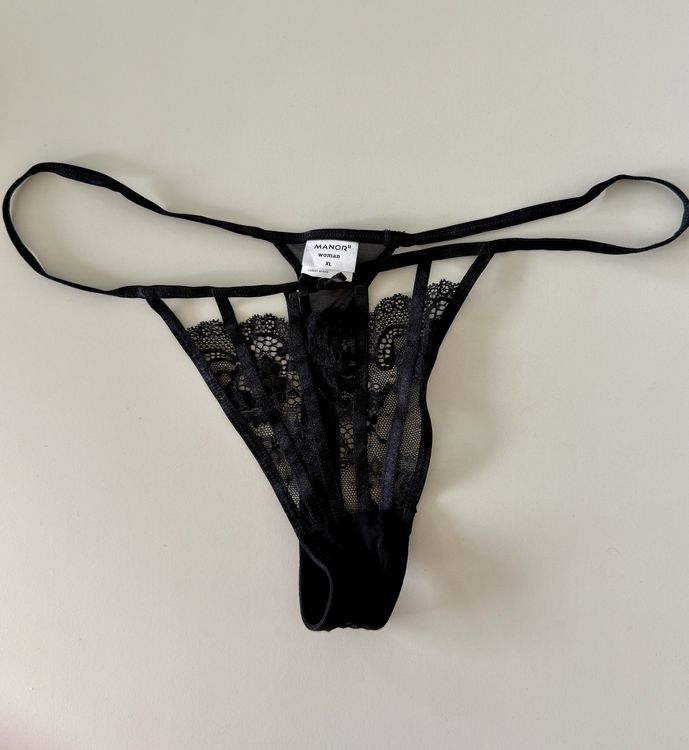 Manor Reizwäsche String Gr. XL (schwarz) (Neu (gemäss Beschreibung)) in ...