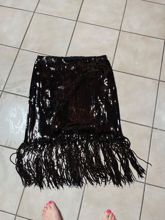 Jupe Noire Patron LILITH (Rundholz) Bouillonnée - Taille 40/42, Neuve Sans étiquette - Style Déstructuré
