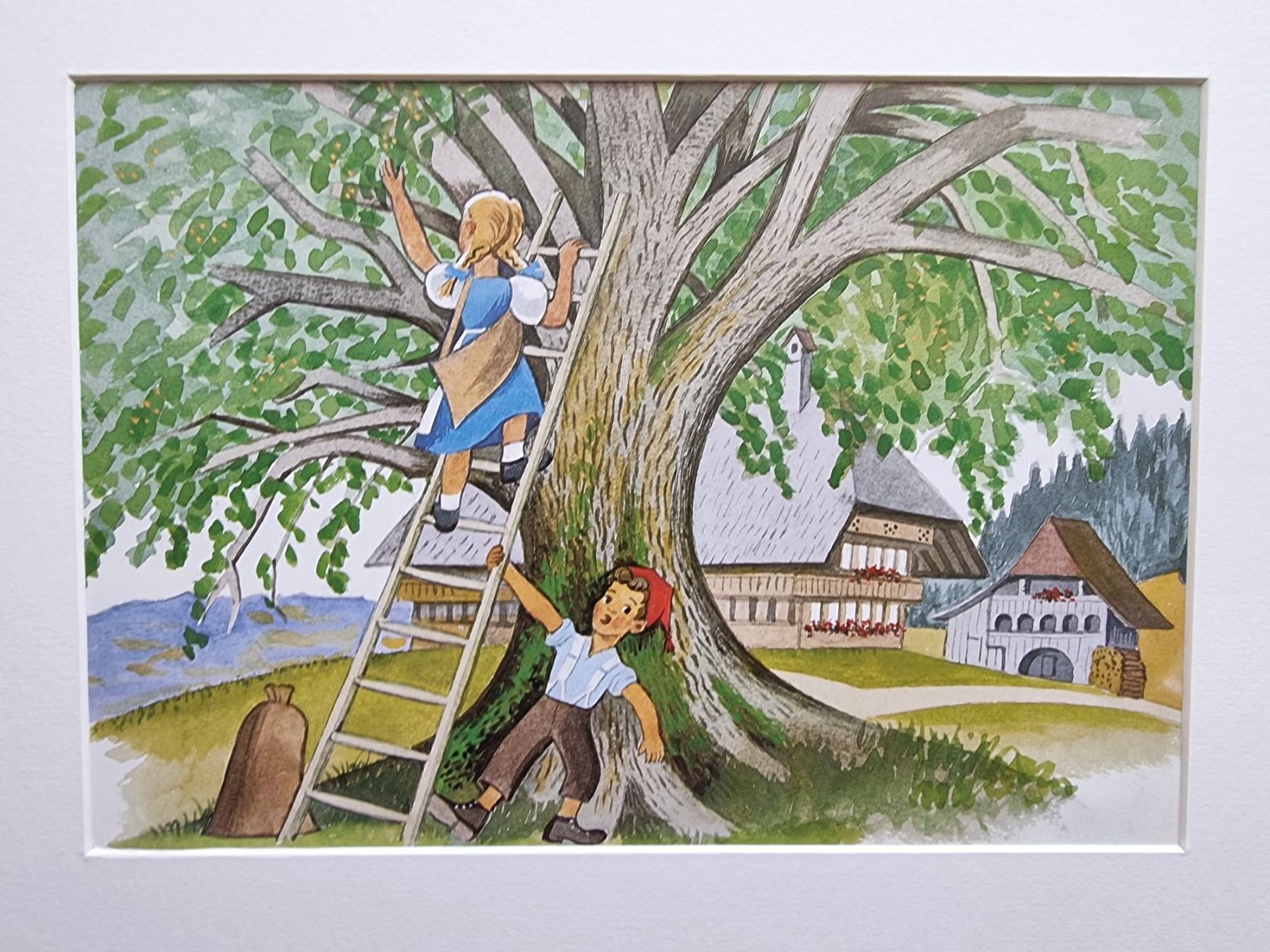 Poster & Bilder: DER BUEB VOM TRUEB BILD HINTER NEUWERTIGEM PASSEPARTOUT – Gebraucht aus Gersau von grafik-kunst