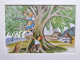 DER BUEB VOM TRUEB BILD HINTER NEUWERTIGEM PASSEPARTOUT