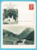 Kartenbrief Landesausstellung Zürich 1939 franz. 20 Cts. !
