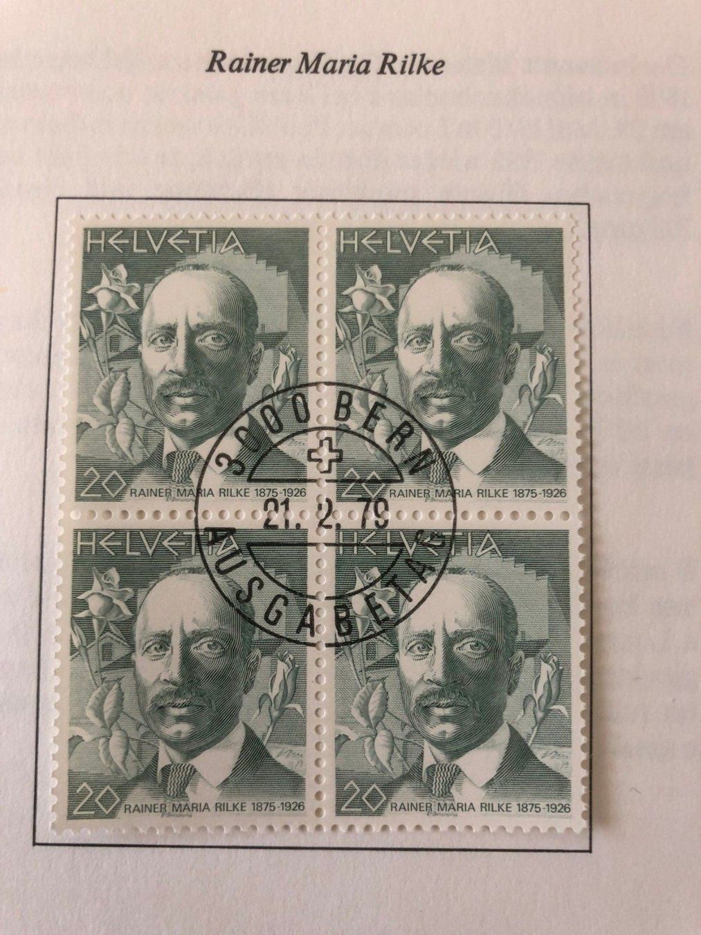 Tutti i francobolli: PTT-Heftli "Porträtmarken 1979 Wahlschweizer" 21.2.79 Bern – Nuovo (secondo la descrizione) da Landquart venduto da interesse63 2