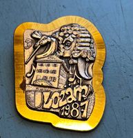 Fasnachtsplakette Luzern GOLD 1987 mit Original-Nadel